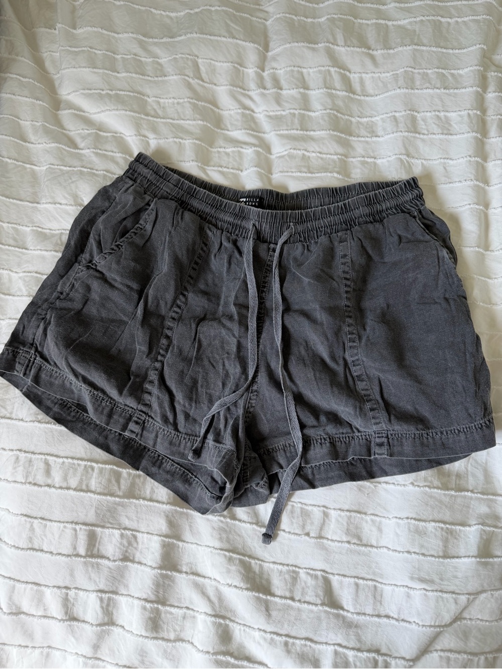 Billabong Women's Charcoal Drawstring Athletic Shorts